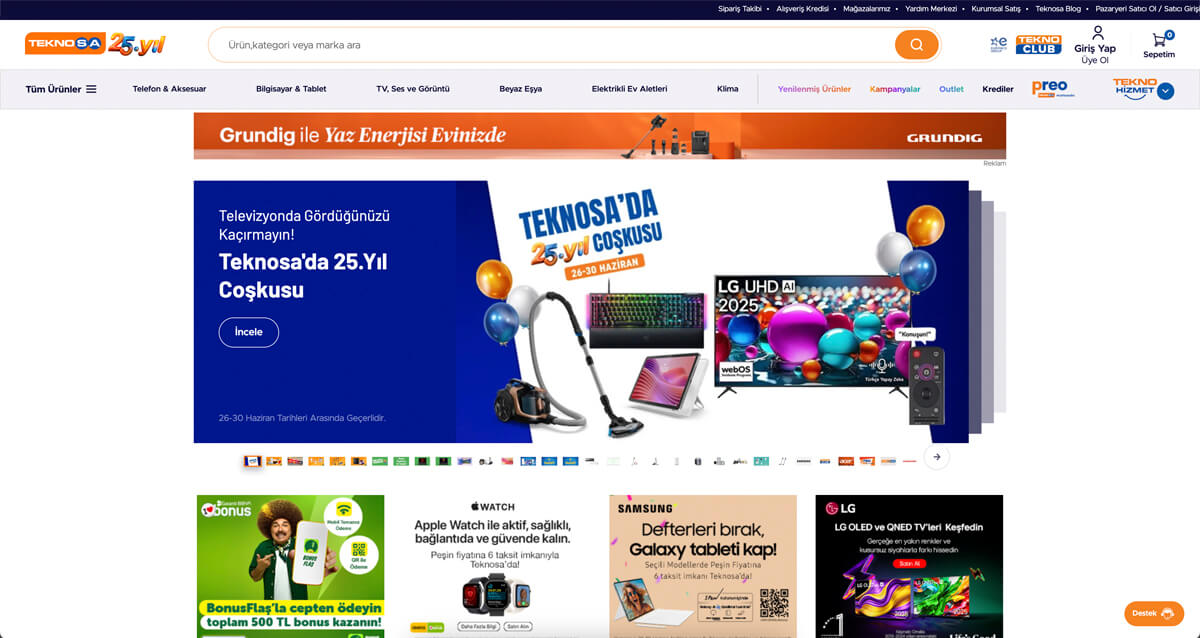 Türkiye'nin E-Ticaret Pazaryerleri: Teknosa